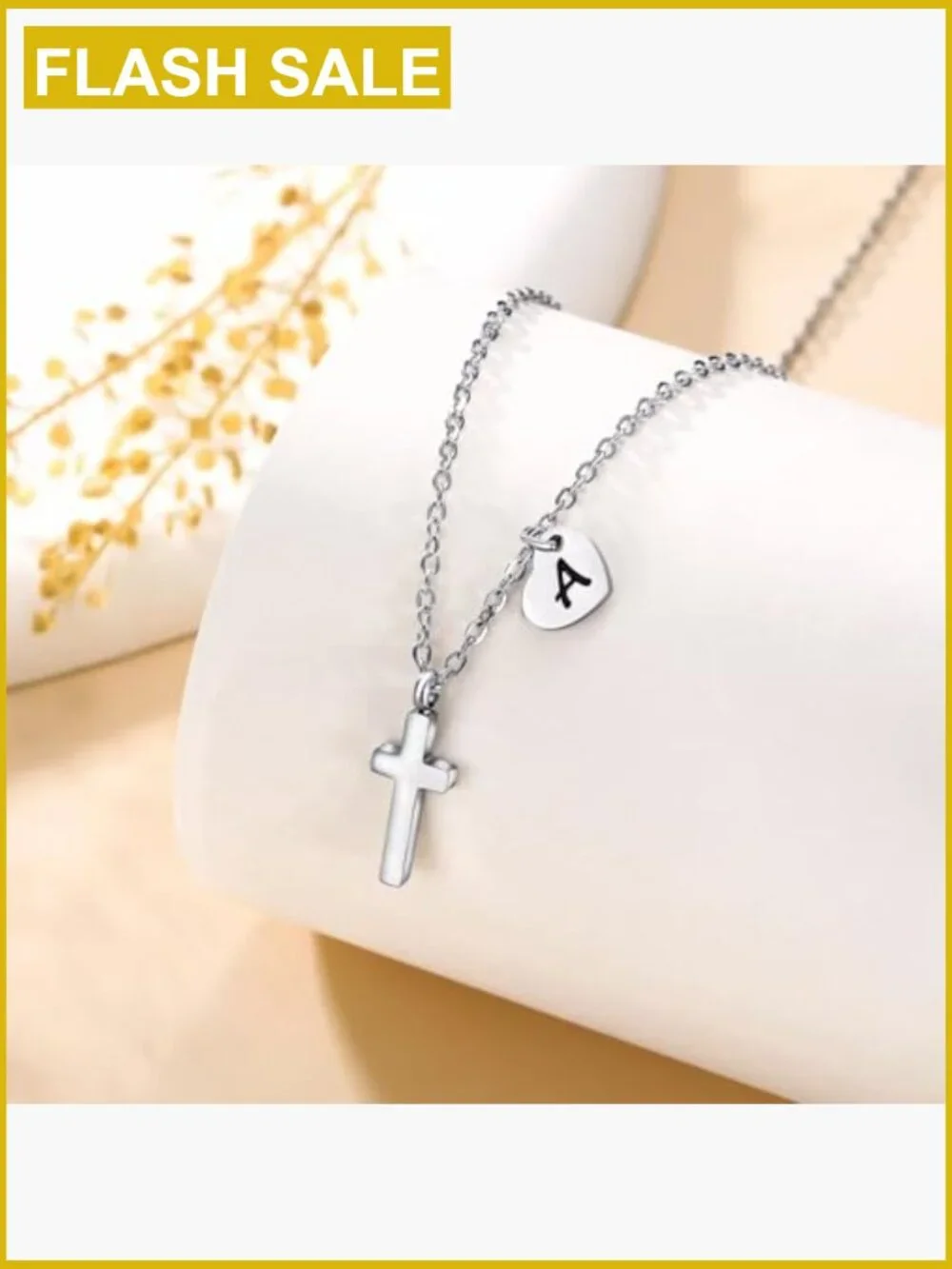 Kids Girls Tiny Cross Necklace First Communion Baptism Gift Adjustable